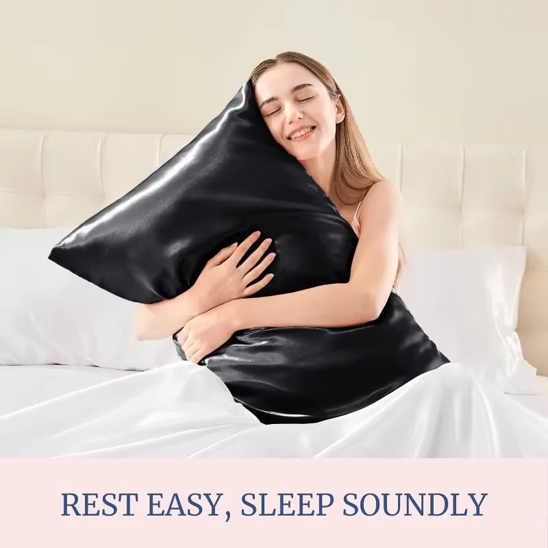 Satin Pillowcase Silk - Dla kobiet i mężczyzn, 1/2 sztuki,