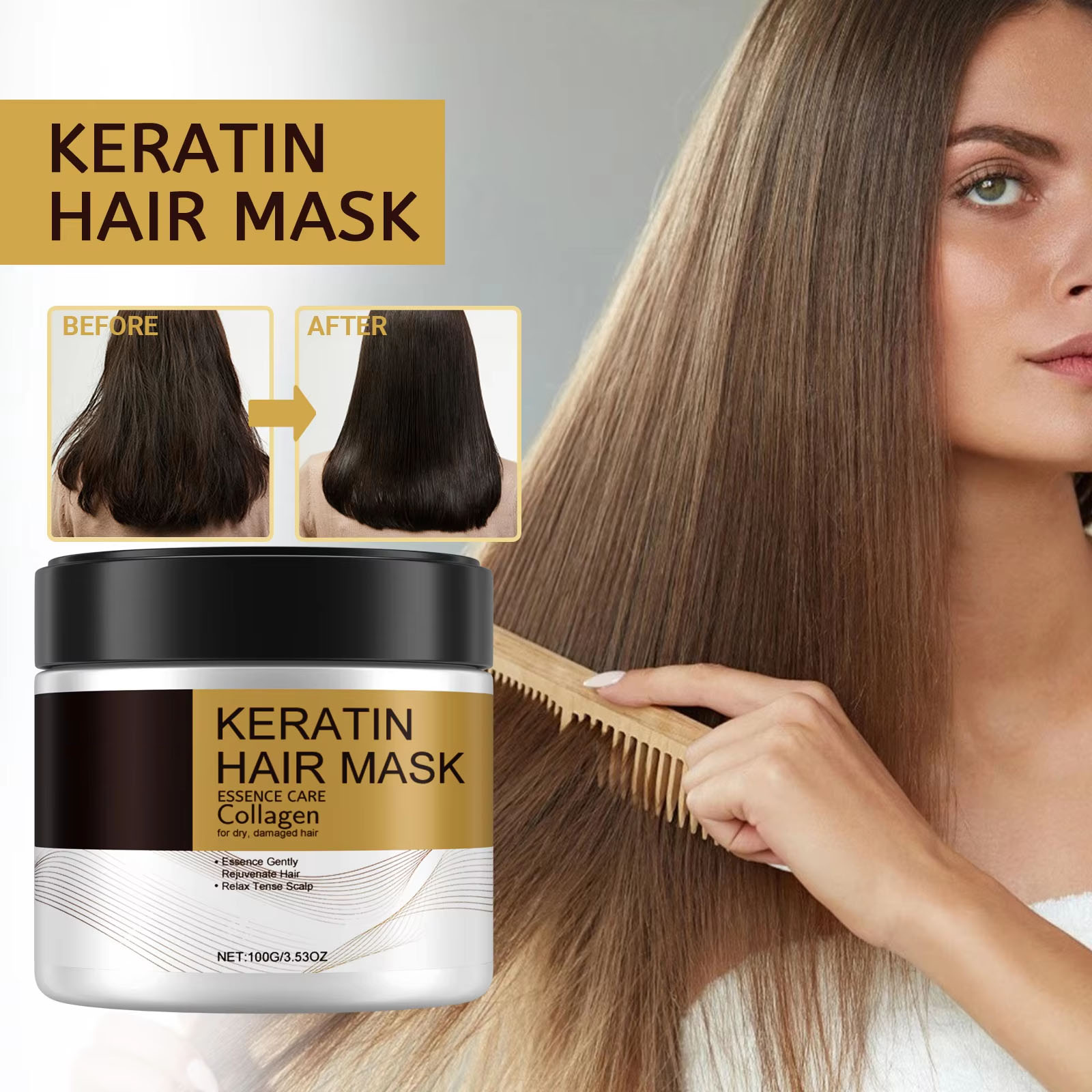 Hair Care Orange - Maska do włosów z keratyną Głęboko
