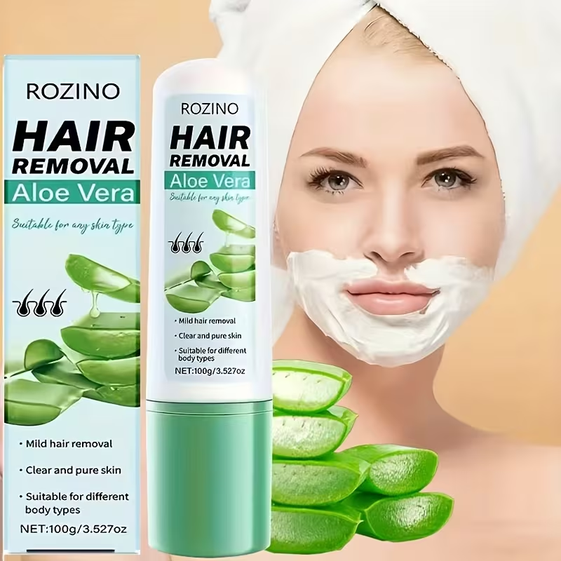Hair Care With Aloe Vera - ROZINO Krem do depilacji z aloesem